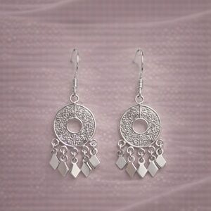 Vintage Ethnic Silver Earrings